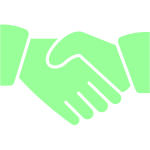 An icon showing a handshake.